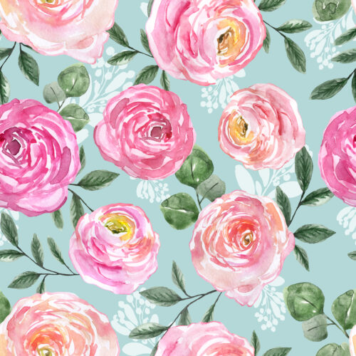 Vintage Shabby Chic Style On Pastel Blue