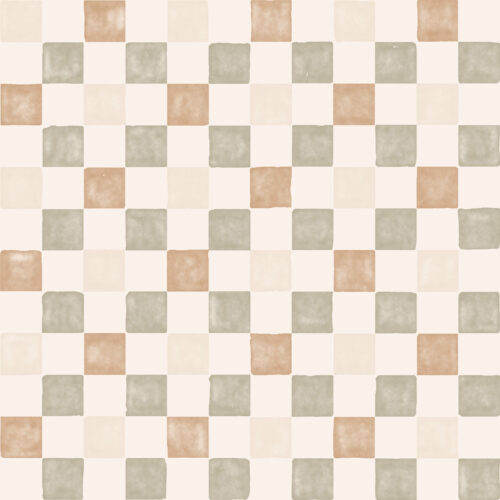 watercolor check cream sage
