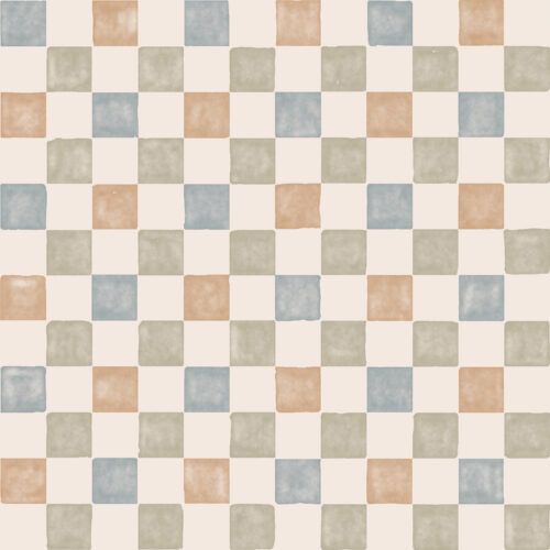 watercolor check sage dusty blue