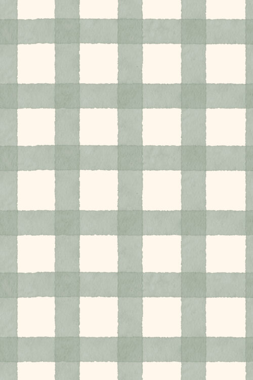 watercolor gingham sage green