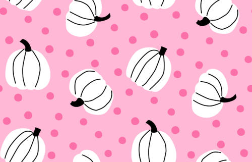 Hey Cute Design - White Pumpkins On Pink 20 In Repeat
