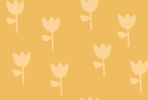 Hey Cute Design - Yellow Tulip 20 In Repeat
